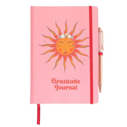 The Sun Gratitude Journal with Rose Quartz Pen – A Daily Companion for Positivity