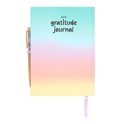 Multicoloured Gratitude Journal with Amethyst Pen – A Daily Companion for Positivity and Reflection