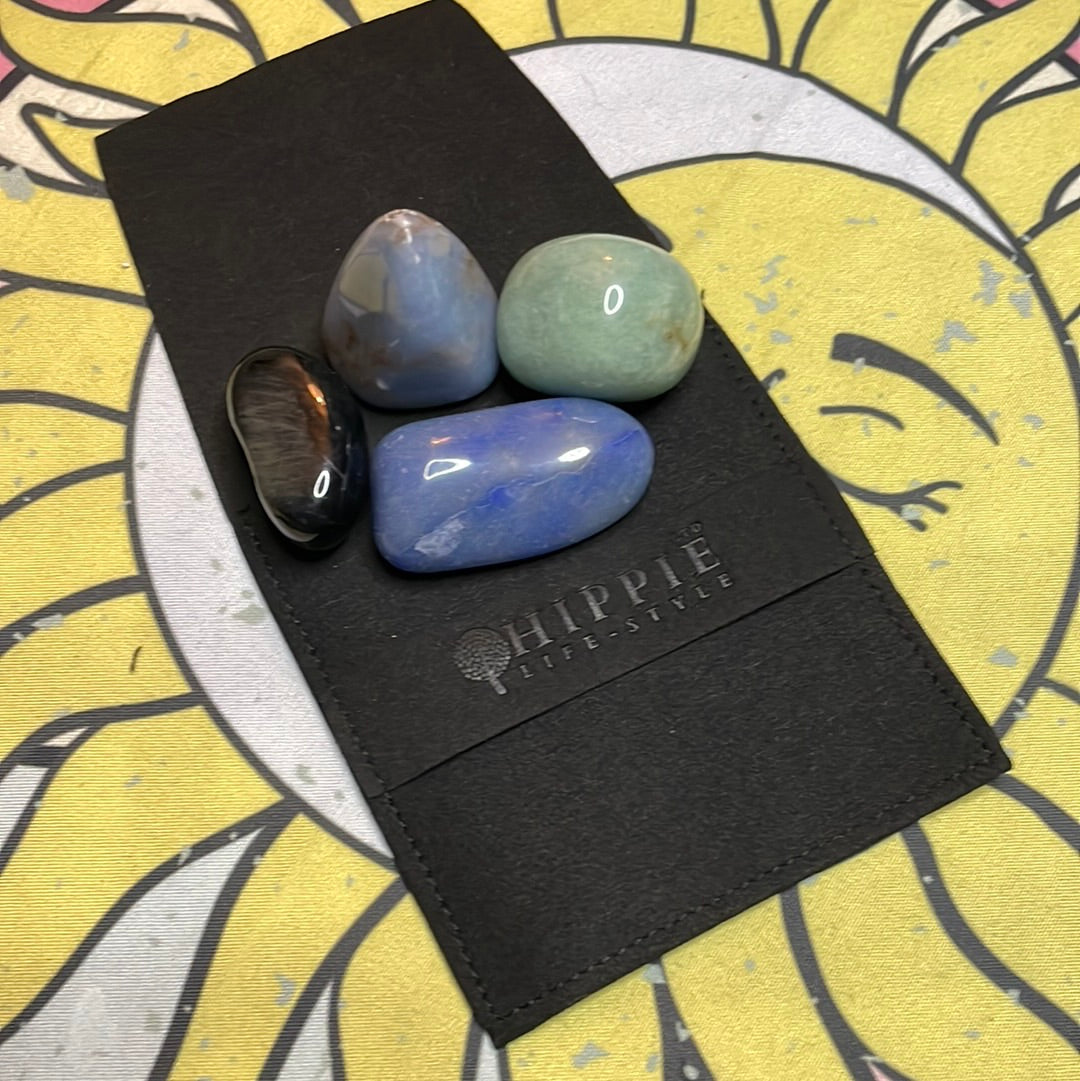 Hippie life UK, the crystal, spiritual and natural holistic health gift shop presents Throat Chakra Healing Crystal Pack, , HIPPIE Life UK, , , , , .