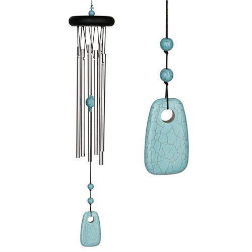 Hippie life UK, the crystal, spiritual and natural holistic health gift shop presents Turquoise Chakra Wind Chime Large From Woodstock, , HIPPIE Life UK, , , , , .